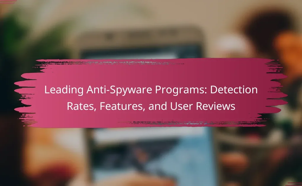 Leading Anti-Spyware Programs: Detection Rates, Features, and User Reviews