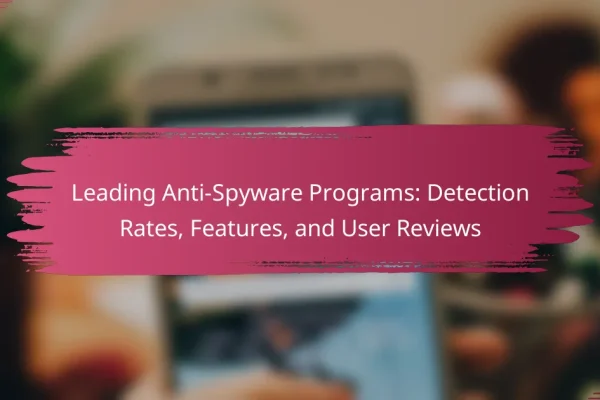 Leading Anti-Spyware Programs: Detection Rates, Features, and User Reviews