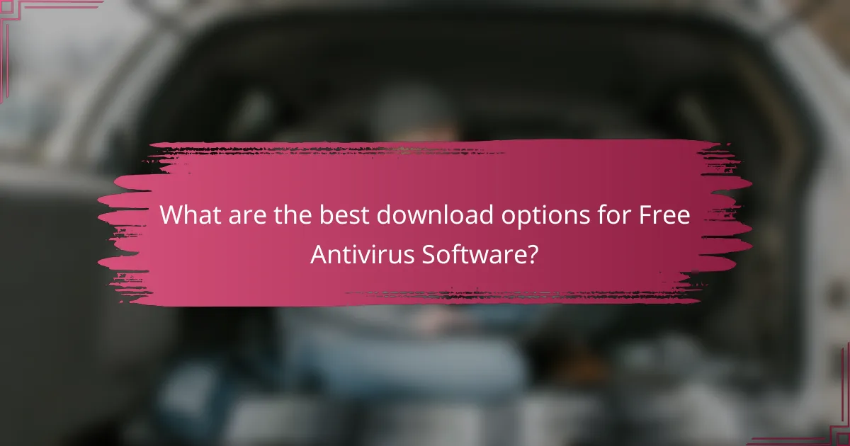What are the best download options for Free Antivirus Software?