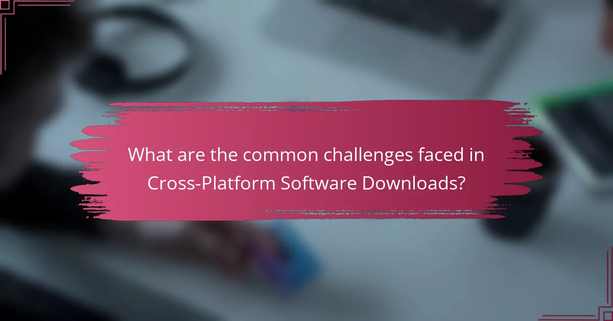 What are the common challenges faced in Cross-Platform Software Downloads?