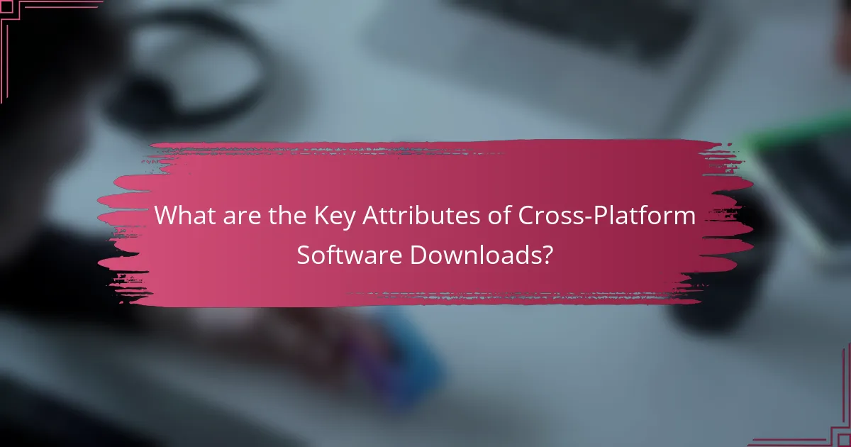 What are the Key Attributes of Cross-Platform Software Downloads?