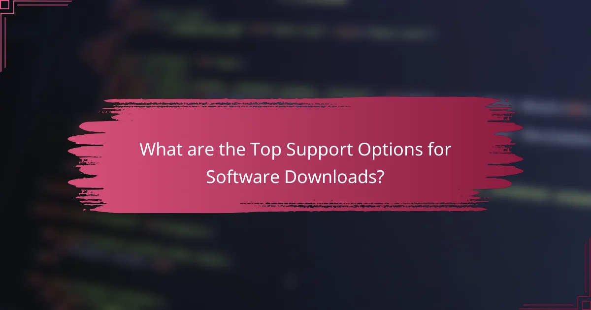 What are the Top Support Options for Software Downloads?