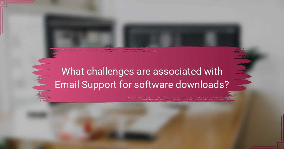 What challenges are associated with Email Support for software downloads?