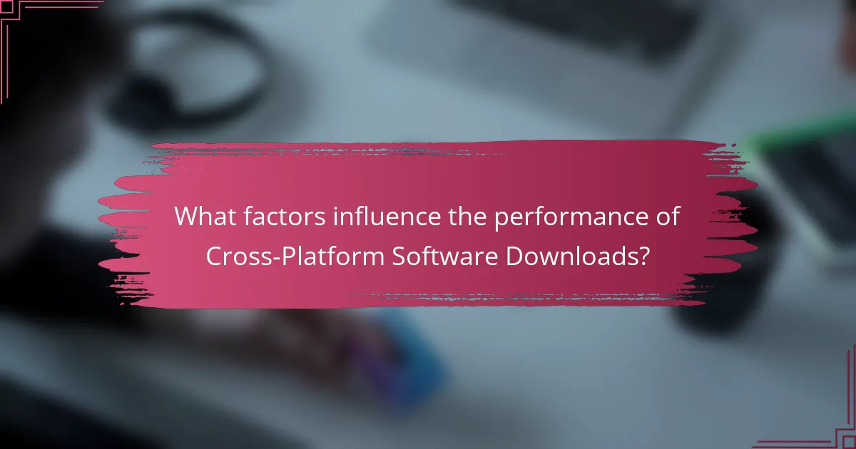 What factors influence the performance of Cross-Platform Software Downloads?