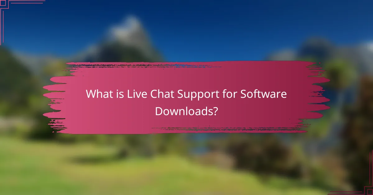 What is Live Chat Support for Software Downloads?